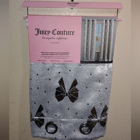 JUICY COUTUREFAUX SUEDE DARKENING WINDOW PANELS JUICY COUTURE WINDOW CURTAIN